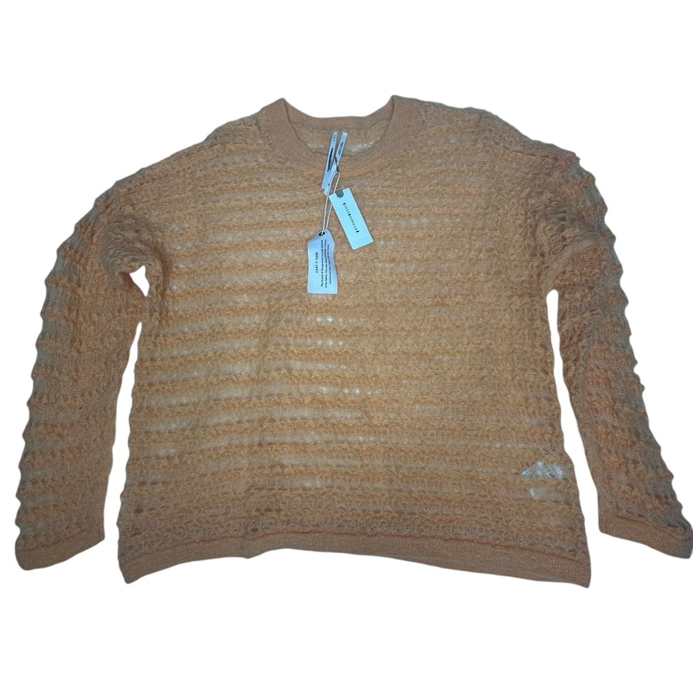 NWT Anthropologie Pilcro Open Stitch Pullover Fuzzy Sweater xs - Picture 6 of 13